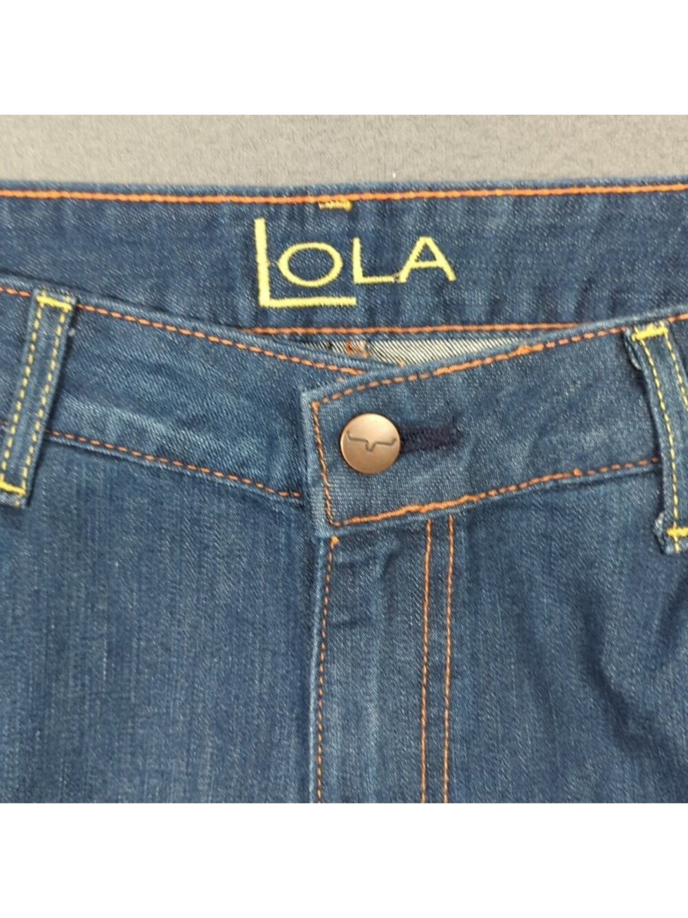 Kimes Ranch Jeans Womens 16x30 Blue Lola Trouser Flare Leg Raw Hem Western USA